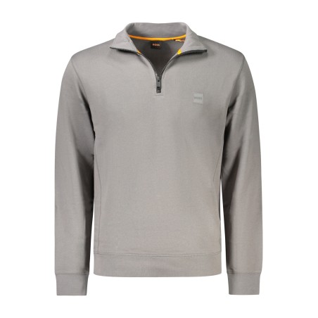 HUGO BOSS FELPA CON ZIP UOMO GRIGIO