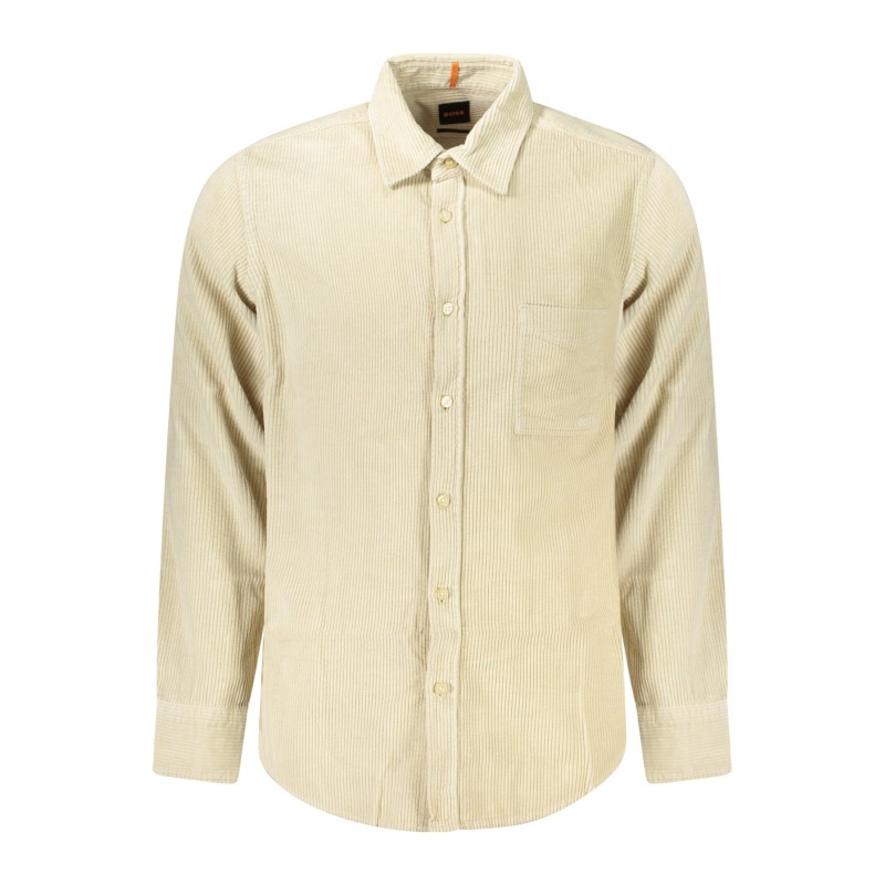 HUGO BOSS CAMICIA MANICHE LUNGHE UOMO BEIGE HUGO BOSS CAMICIA MANICHE LUNGHE UOMO BEIGE