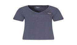 PEPE JEANS T-SHIRT MANICHE CORTE DONNA BLU