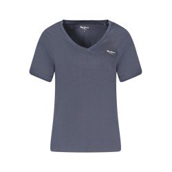 PEPE JEANS T-SHIRT MANICHE CORTE DONNA BLU