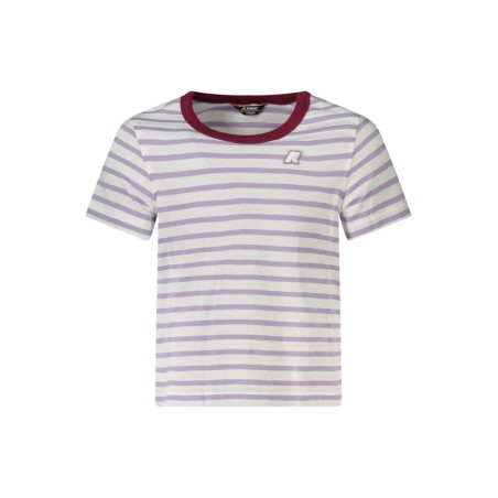 K-WAY T-SHIRT MANICHE CORTE BAMBINA VIOLA