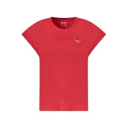 PEPE JEANS T-SHIRT MANICHE CORTE DONNA ROSSO