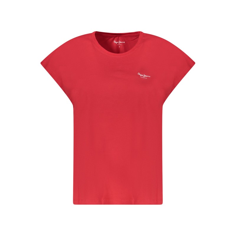 PEPE JEANS T-SHIRT MANICHE CORTE DONNA ROSSO PEPE JEANS T-SHIRT MANICHE CORTE DONNA ROSSO