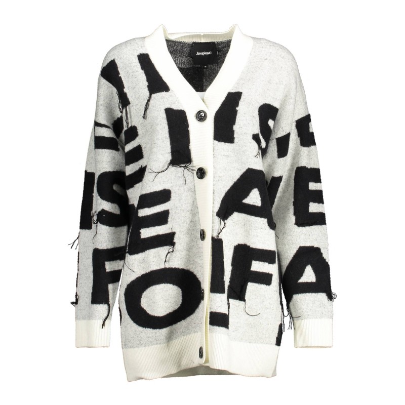 DESIGUAL CARDIGAN DONNA BIANCO