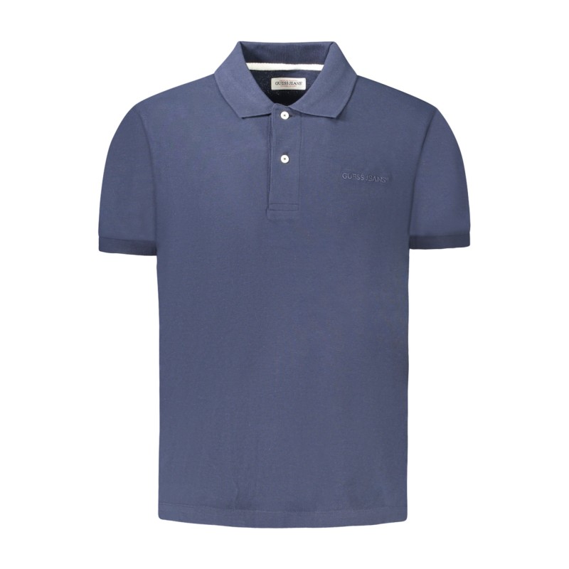 GUESS JEANS POLO MANICHE CORTE UOMO BLU GUESS JEANS POLO MANICHE CORTE UOMO BLU