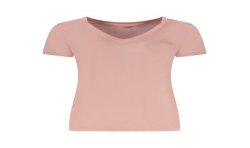 GUESS JEANS T-SHIRT MANICHE CORTE DONNA ROSA