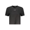 GUESS JEANS T-SHIRT MANICHE CORTE DONNA NERO