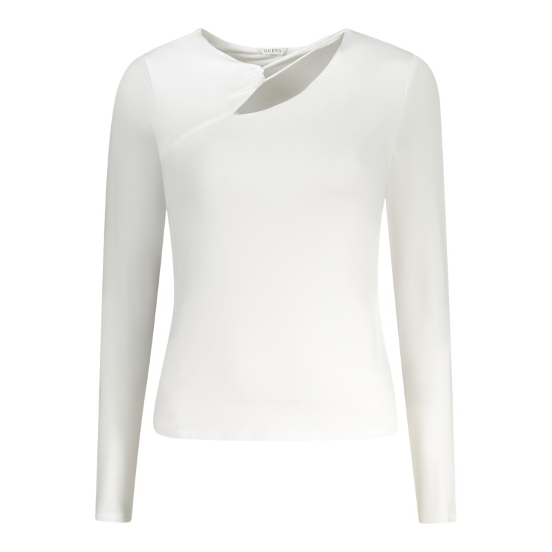 GUESS JEANS T-SHIRT MANICHE LUNGHE DONNA BIANCO GUESS JEANS T-SHIRT MANICHE LUNGHE DONNA BIANCO