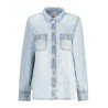 GUESS JEANS CAMICIA MANICHE LUNGHE DONNA AZZURRO