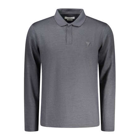 GUESS JEANS POLO MANICHE LUNGHE UOMO NERO