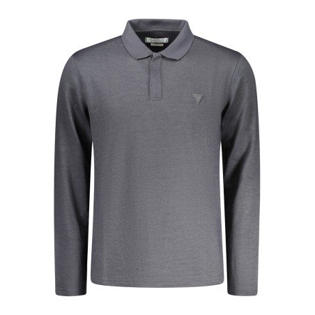 GUESS JEANS POLO MANICHE LUNGHE UOMO NERO