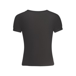 GUESS JEANS T-SHIRT MANICHE CORTE DONNA NERO