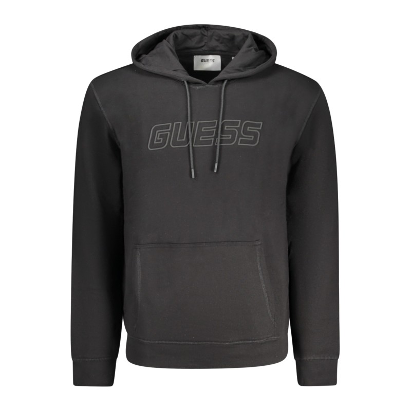 GUESS JEANS FELPA SENZA ZIP UOMO NERO GUESS JEANS FELPA SENZA ZIP UOMO NERO