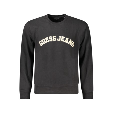 GUESS JEANS FELPA SENZA ZIP UOMO NERO