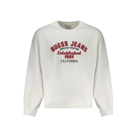 GUESS JEANS FELPA SENZA ZIP UOMO BIANCO