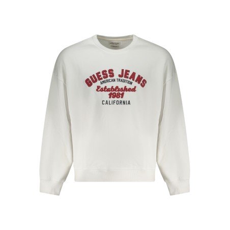 GUESS JEANS FELPA SENZA ZIP UOMO BIANCO