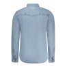 GUESS JEANS CAMICIA MANICHE LUNGHE UOMO AZZURRO