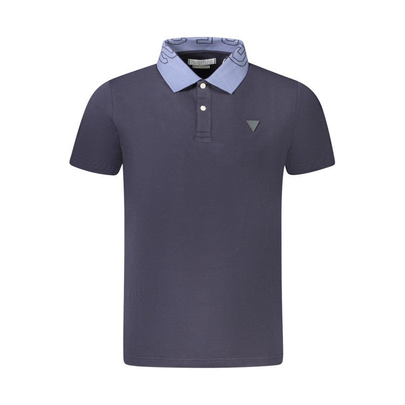 GUESS JEANS POLO MANICHE CORTE UOMO BLU GUESS JEANS POLO MANICHE CORTE UOMO BLU
