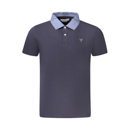 GUESS JEANS POLO MANICHE CORTE UOMO BLU