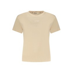 GUESS JEANS T-SHIRT MANICHE CORTE DONNA BEIGE