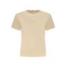 GUESS JEANS T-SHIRT MANICHE CORTE DONNA BEIGE