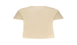 GUESS JEANS T-SHIRT MANICHE CORTE DONNA BEIGE