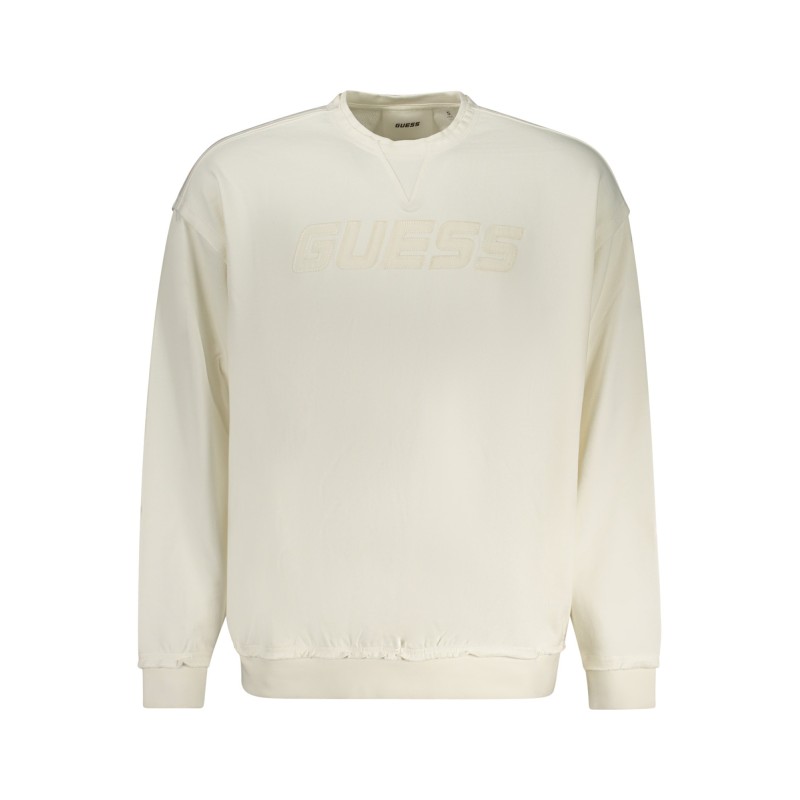 GUESS JEANS FELPA SENZA ZIP UOMO BIANCO GUESS JEANS FELPA SENZA ZIP UOMO BIANCO