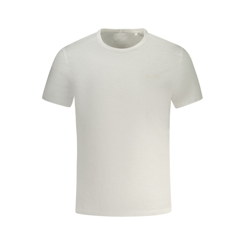 GUESS JEANS T-SHIRT MANICHE CORTE UOMO BIANCO GUESS JEANS T-SHIRT MANICHE CORTE UOMO BIANCO