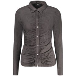 GUESS JEANS CAMICIA MANICHE LUNGHE DONNA NERO