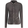 GUESS JEANS CAMICIA MANICHE LUNGHE DONNA NERO