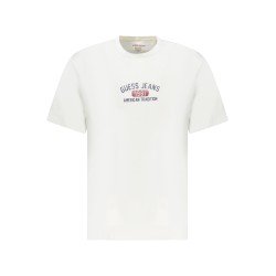 GUESS JEANS T-SHIRT MANICHE CORTE UOMO BIANCO