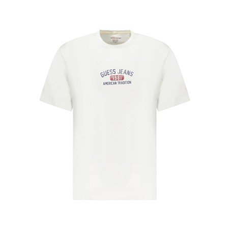 GUESS JEANS T-SHIRT MANICHE CORTE UOMO BIANCO