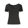 GUESS JEANS T-SHIRT MANICHE CORTE DONNA NERO