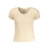 GUESS JEANS T-SHIRT MANICHE CORTE DONNA BEIGE
