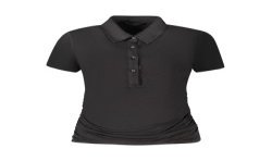 GUESS JEANS T-SHIRT MANICHE CORTE DONNA NERO