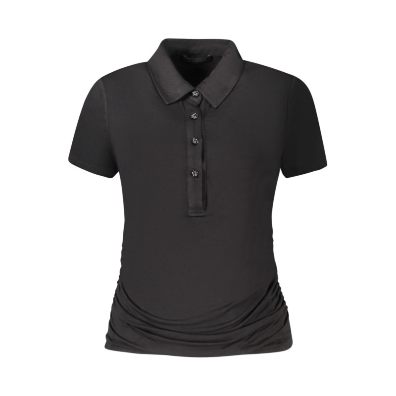 GUESS JEANS T-SHIRT MANICHE CORTE DONNA NERO GUESS JEANS T-SHIRT MANICHE CORTE DONNA NERO