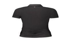 GUESS JEANS T-SHIRT MANICHE CORTE DONNA NERO