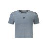 GUESS JEANS T-SHIRT MANICHE CORTE DONNA AZZURRO