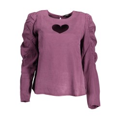 DESIGUAL CAMICIA MANICHE LUNGHE DONNA VIOLA