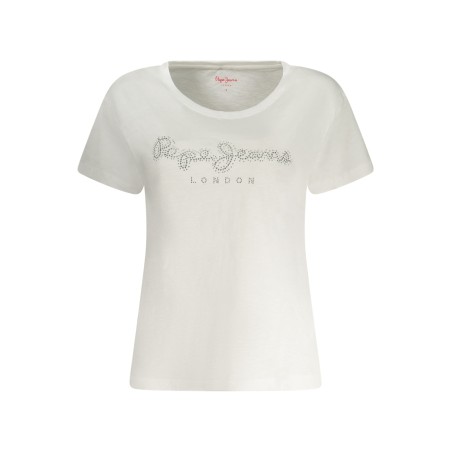 PEPE JEANS T-SHIRT MANICHE CORTE DONNA BIANCO