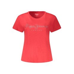 PEPE JEANS T-SHIRT MANICHE CORTE DONNA ROSSO