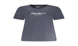 PEPE JEANS T-SHIRT MANICHE CORTE DONNA BLU