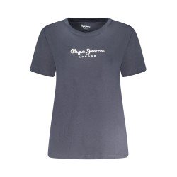 PEPE JEANS T-SHIRT MANICHE CORTE DONNA BLU