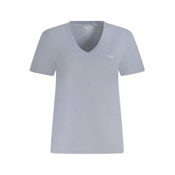 PEPE JEANS T-SHIRT MANICHE CORTE DONNA AZZURRO