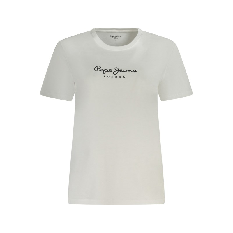 PEPE JEANS T-SHIRT MANICHE CORTE DONNA BIANCO PEPE JEANS T-SHIRT MANICHE CORTE DONNA BIANCO