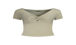 GUESS JEANS T-SHIRT MANICHE CORTE DONNA VERDE