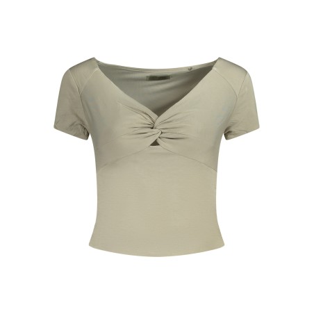 GUESS JEANS T-SHIRT MANICHE CORTE DONNA VERDE