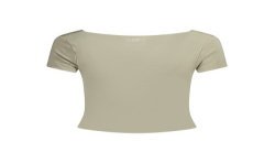 GUESS JEANS T-SHIRT MANICHE CORTE DONNA VERDE