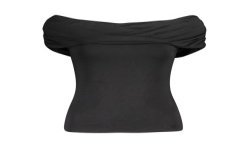 GUESS JEANS T-SHIRT MANICHE CORTE DONNA NERO