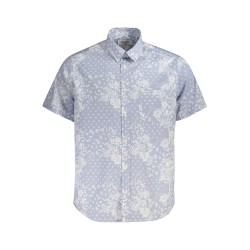 GUESS JEANS CAMICIA MANICHE CORTE UOMO AZZURRO